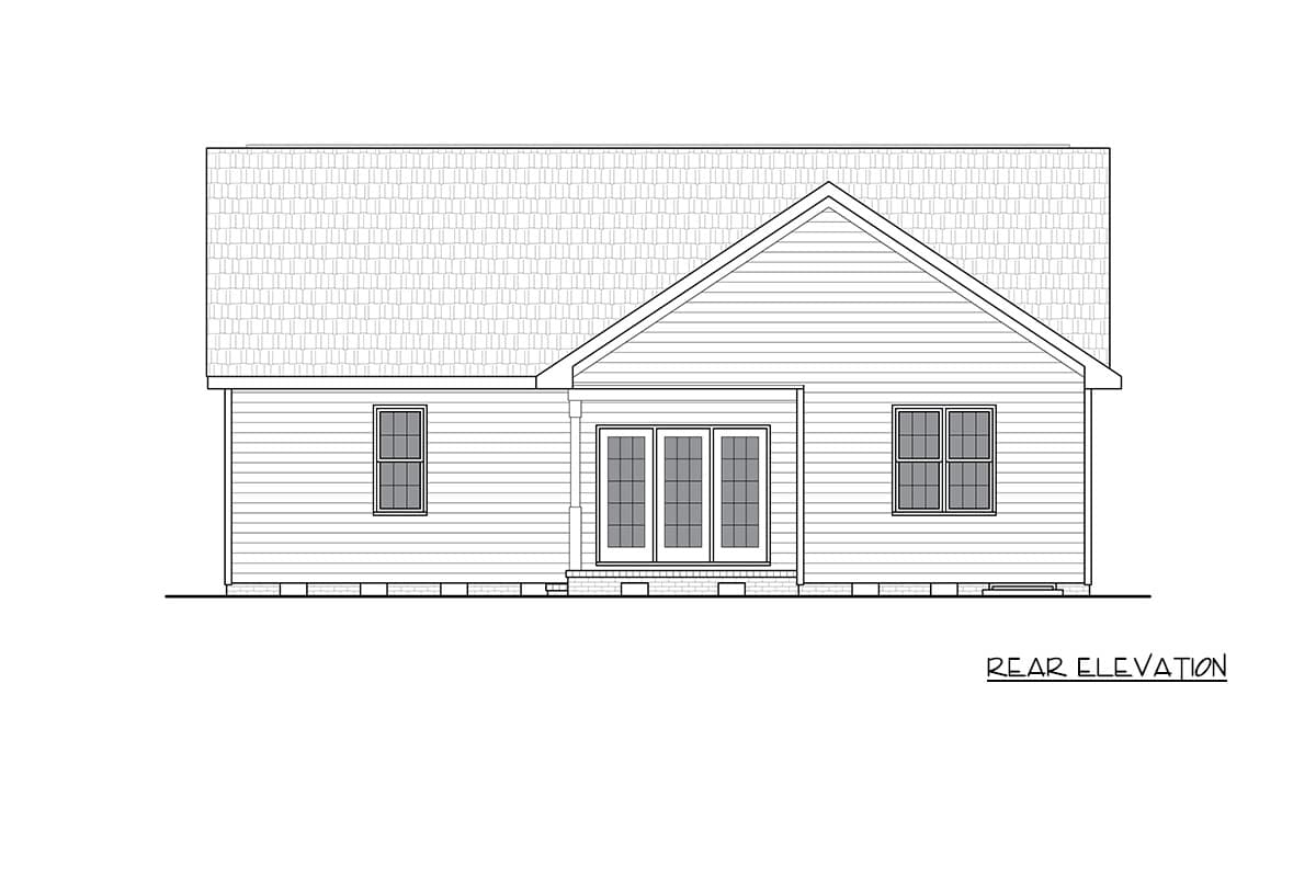 Plan 25980GE: Cottage House Plan with Three Bedrooms and Closed Floor Plan - Image #5 - Cottage, Traditional