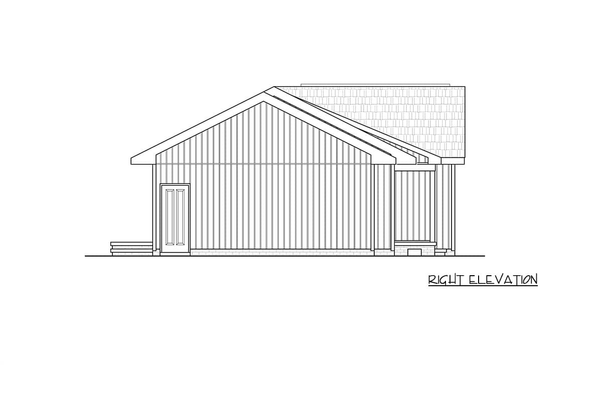 Plan 25981GE: Three-Bedroom Ranch House Plan with Attached One-Car Garage - Image #6 - Ranch, Traditional
