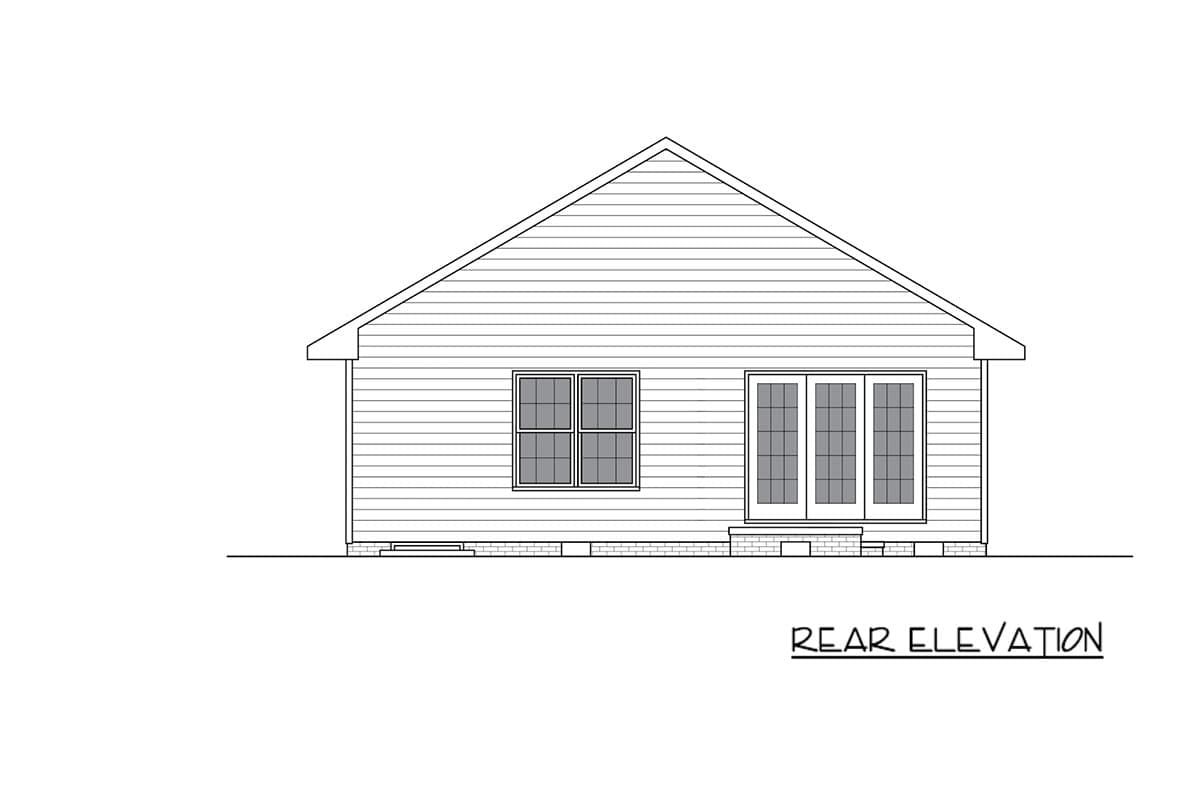 Plan 25982GE: Charming Two-Bedroom Cottage House Plan with Split Bedroom Layout - Image #6 - Cottage, Traditional