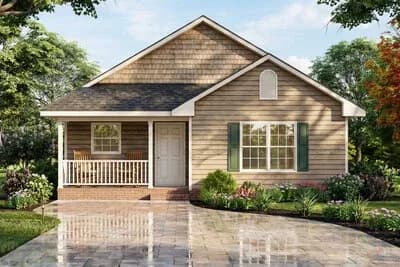 Charming Two-Bedroom Cottage House Plan with Split Bedroom Layout
