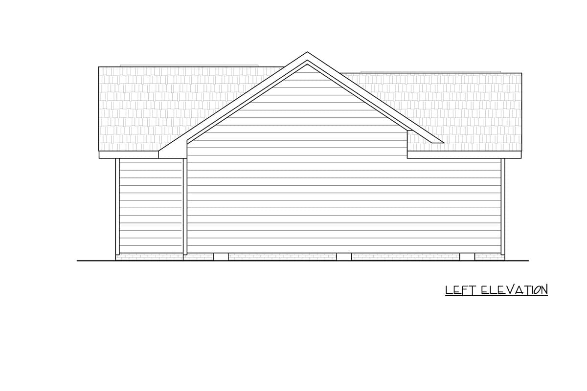 Plan 25983GE: Traditional Ranch House Plan with Three Bedrooms and Front Porch - Image #4 - Ranch, Traditional