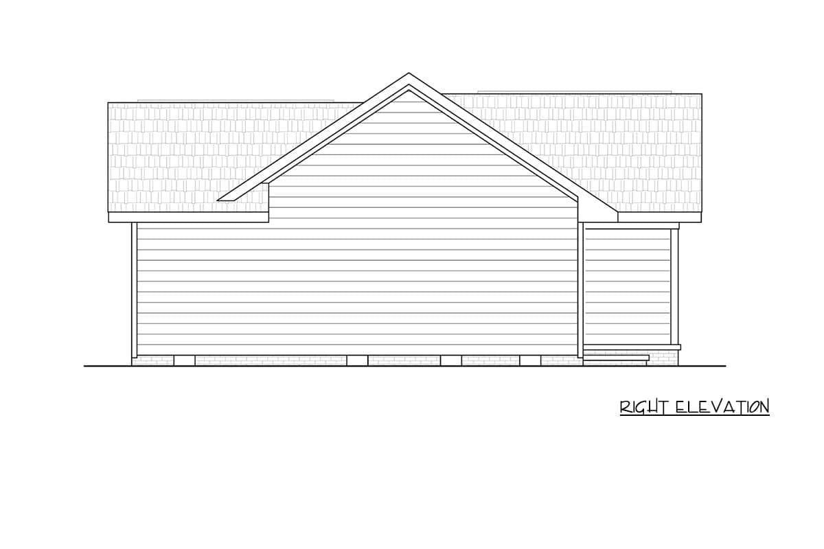 Plan 25983GE: Traditional Ranch House Plan with Three Bedrooms and Front Porch - Image #6 - Ranch, Traditional