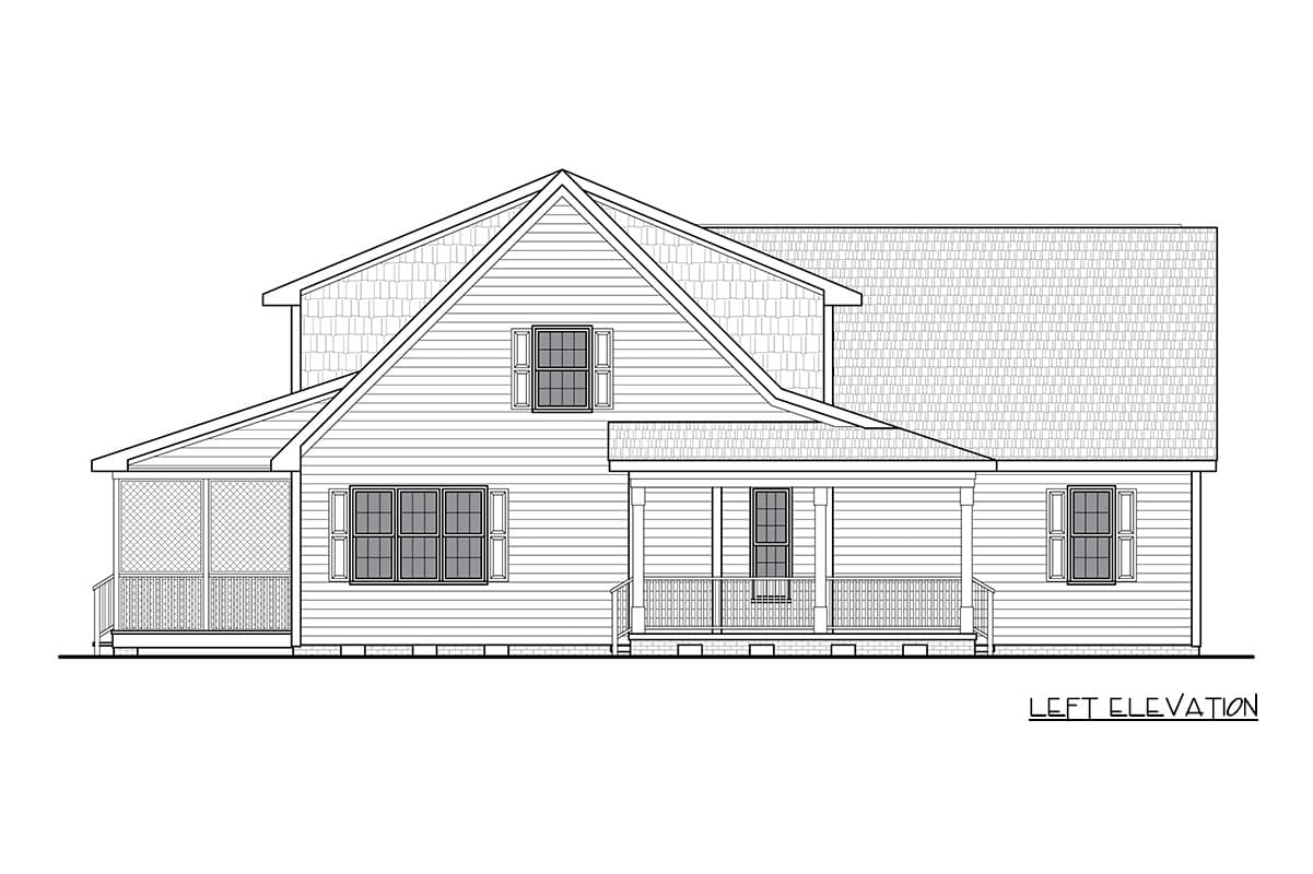 Plan 25984GE: 3-Bedroom Farmhouse Plan with First Floor Primary Suite and Optionally Finished Bonus Room - Image #6 - Craftsman, Farmhouse