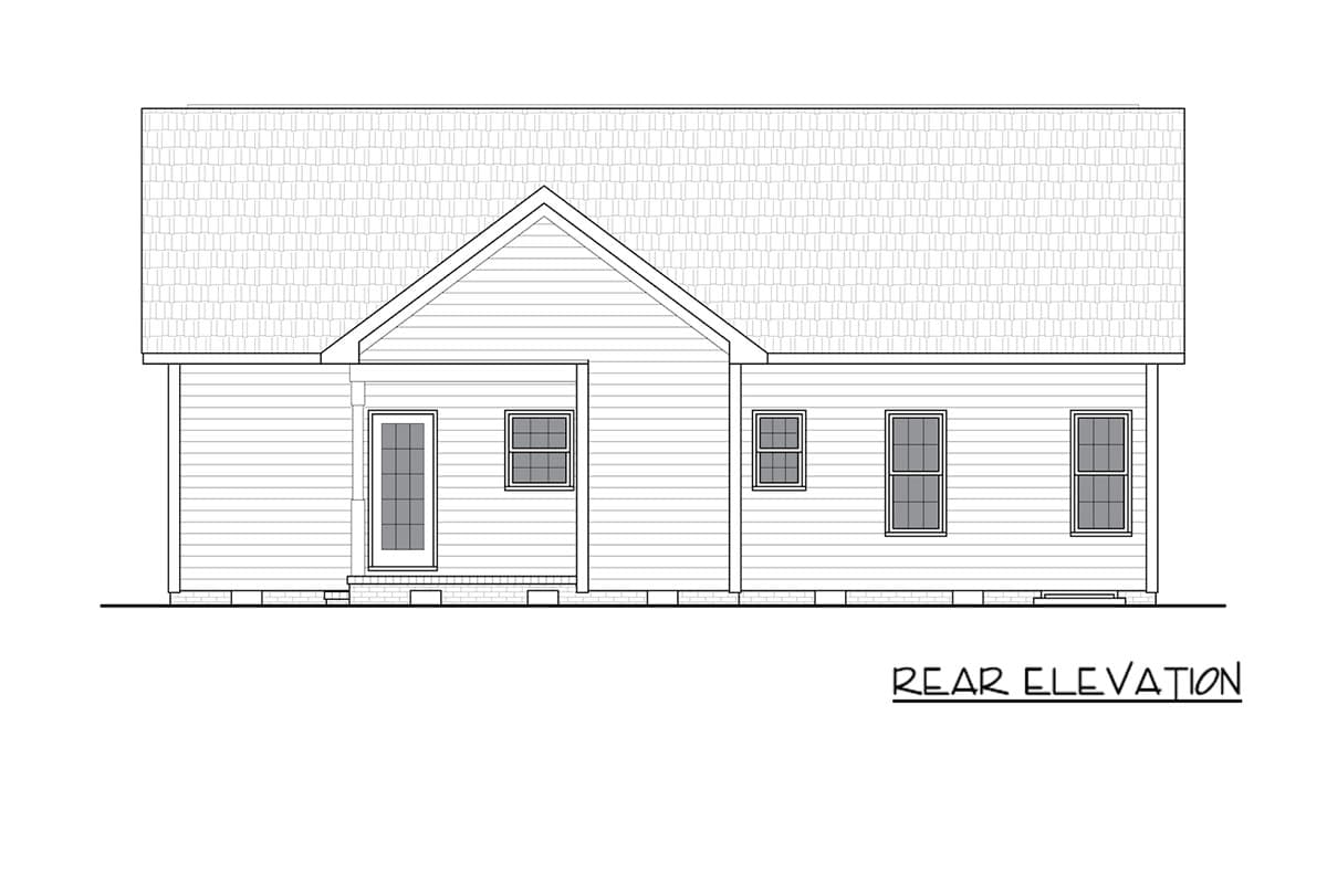 Plan 25985GE: Four Bedroom Ranch House Plan with Classic Traditional Style - Image #5 - Ranch, Traditional