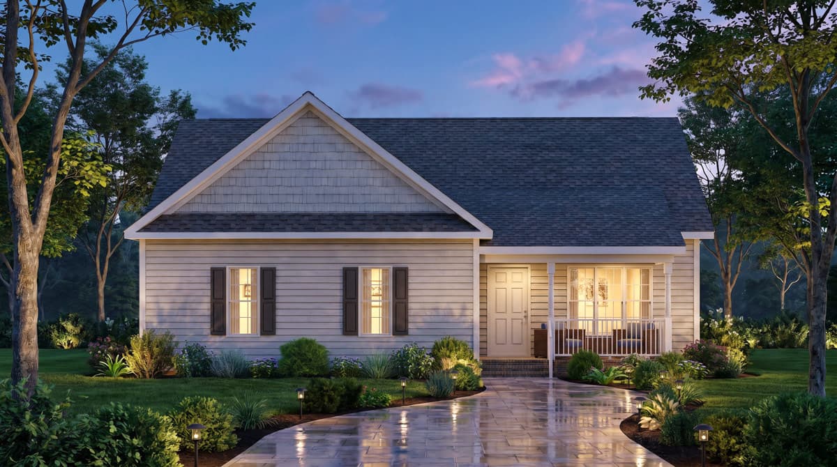 Plan 25985GE: Four Bedroom Ranch House Plan with Classic Traditional Style - Image #3 - Ranch, Traditional