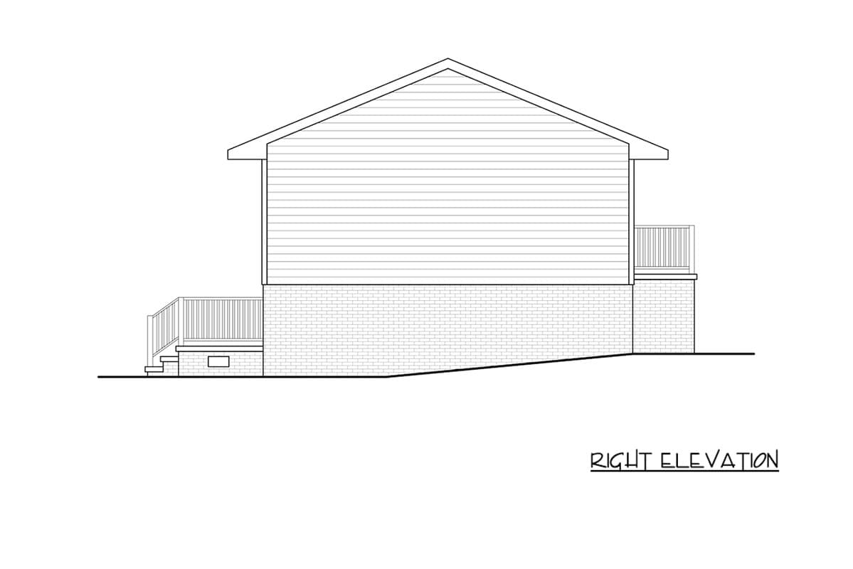 Plan 25987GE: Traditional Split-Level Three Bedroom House Plan with One Car Garage - Image #6 - Colonial, Traditional