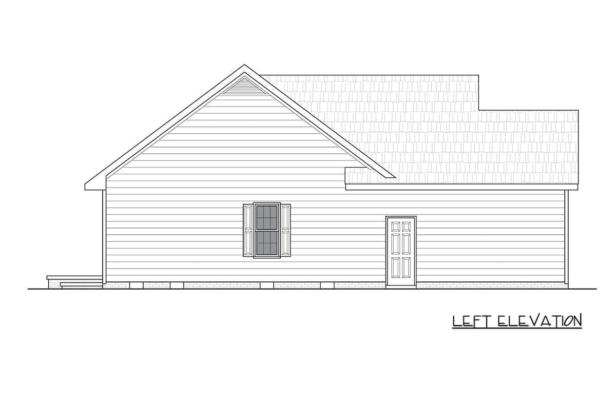 Plan 25988GE: Three-Bedroom Traditional House Plan with Covered Front Porch - Image #5 - Country, Traditional