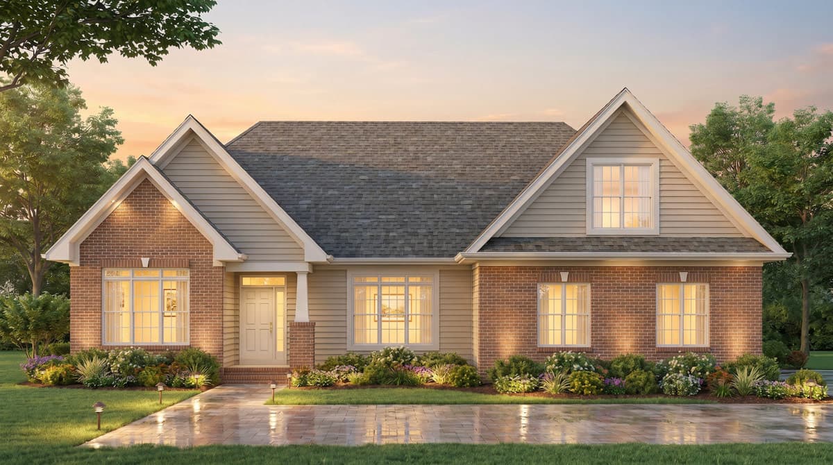 Plan 25989GE: Traditional Bungalow House Plan with Three Bedrooms and Attached Garage - Image #3 - Bungalow, Traditional