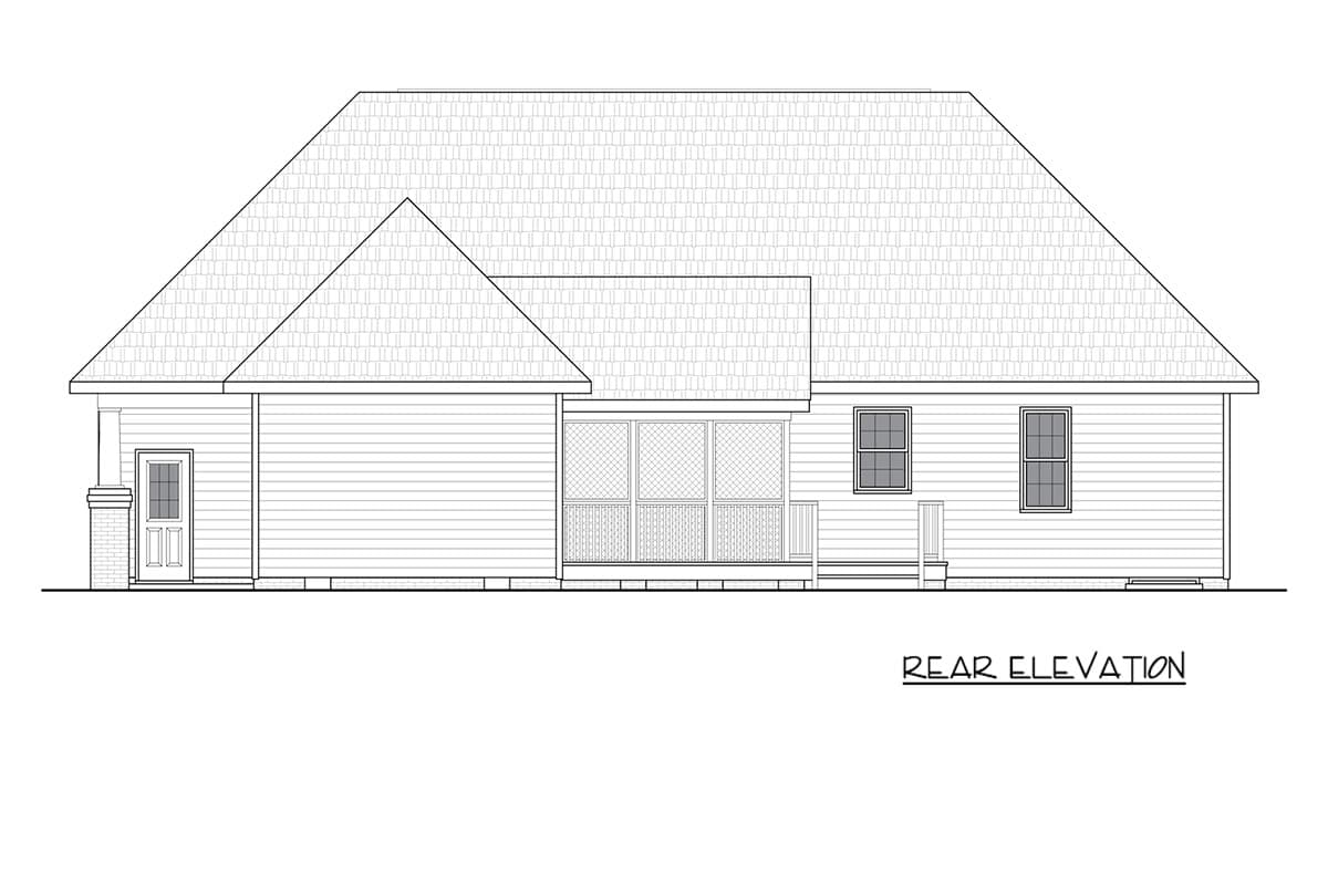Plan 25989GE: Traditional Bungalow House Plan with Three Bedrooms and Attached Garage - Image #5 - Bungalow, Traditional