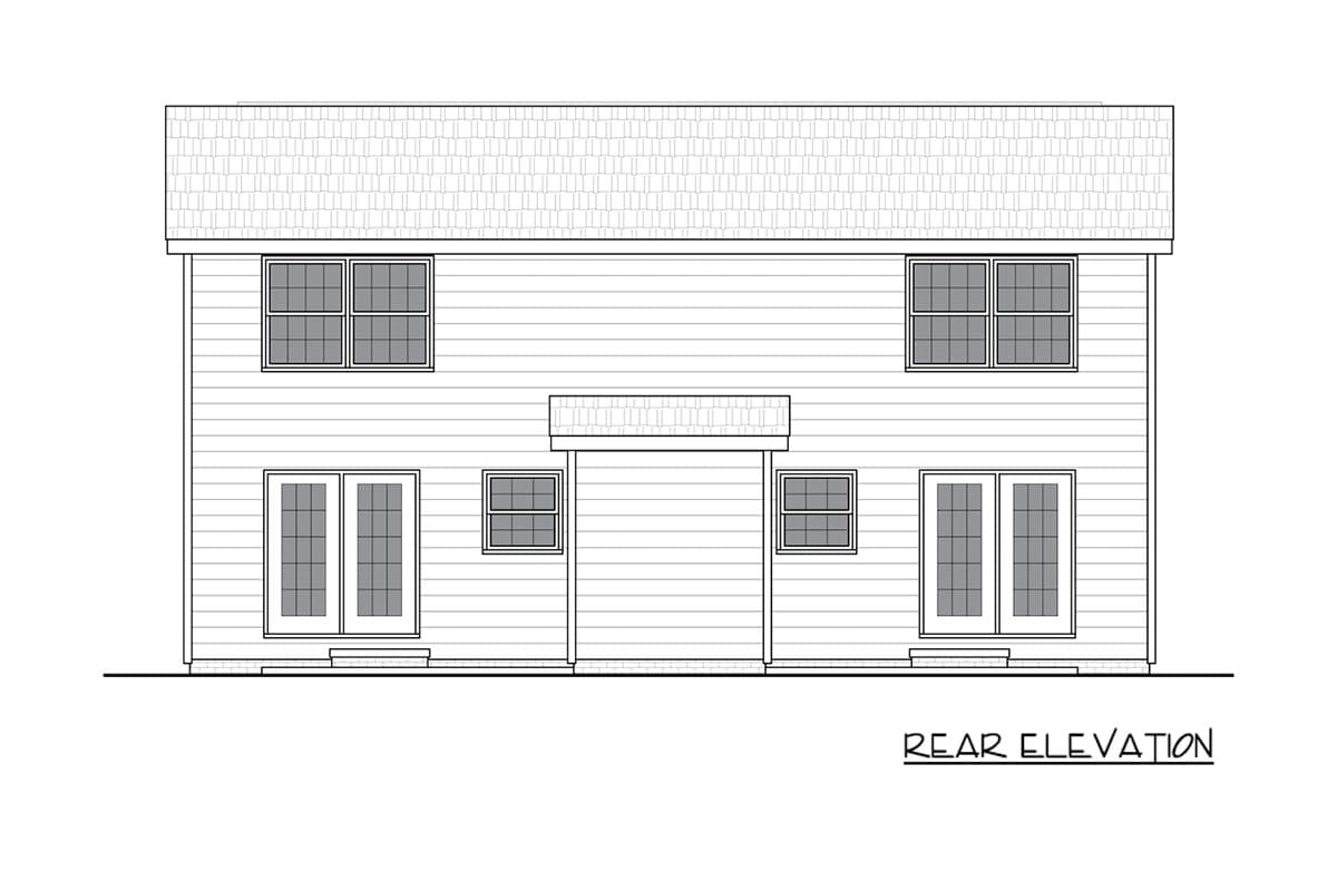 Plan 25990GE: Contemporary Multifamily House Plan with Two Bedrooms and Two Bathrooms - Image #5 - Contemporary, Modern