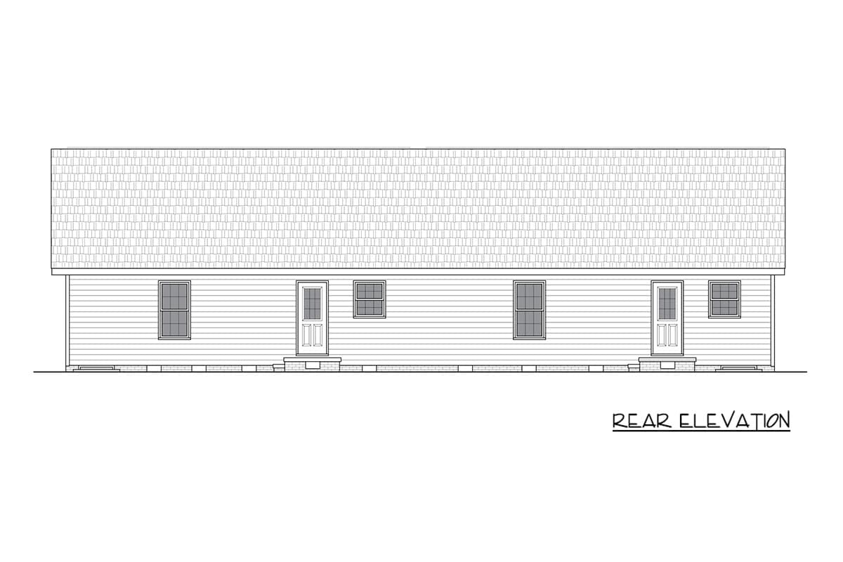 Plan 25991GE: Multifamily House Plan with Two Bedrooms and Two Baths - Image #5 - Ranch, Traditional