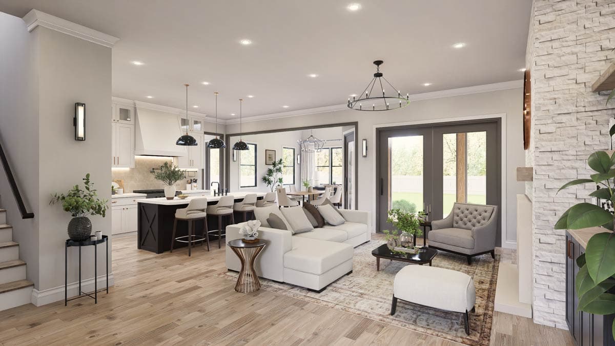 Plan 12344JL: Modern Farmhouse House Plan with 3 Bedrooms and Finished Bonus Roo - Image #10 - Modern Farmhouse, New American