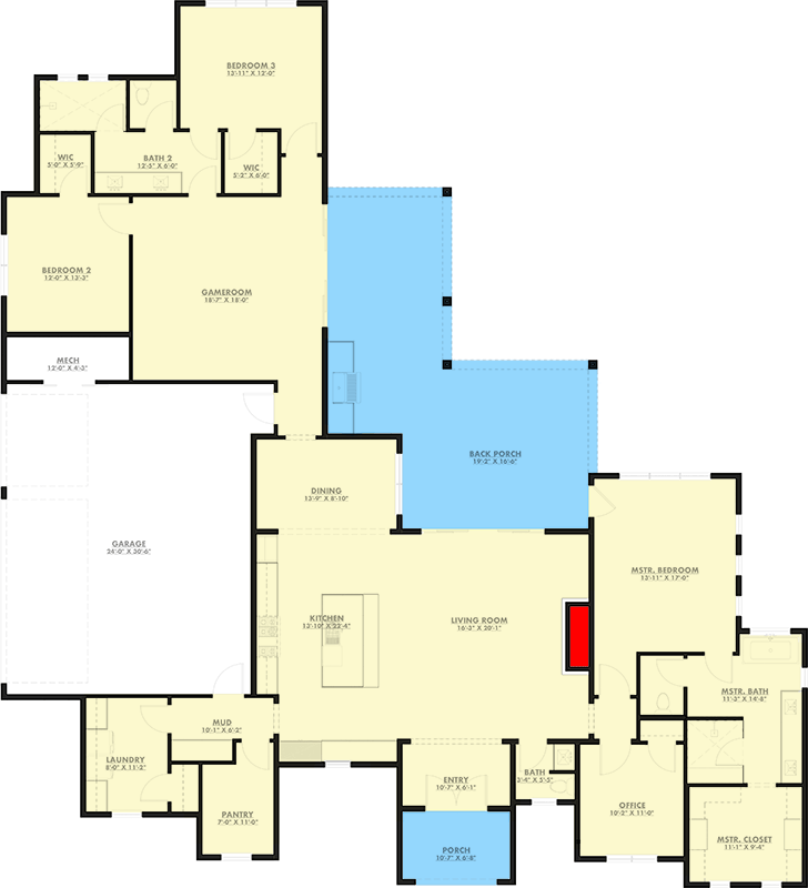 Plan 150020HRP: Spacious Mediterranean House Plan with Three Bedrooms and Three-Car Garage - Floor Plan - Image #13 - Mediterranean, Southwest, Spanish