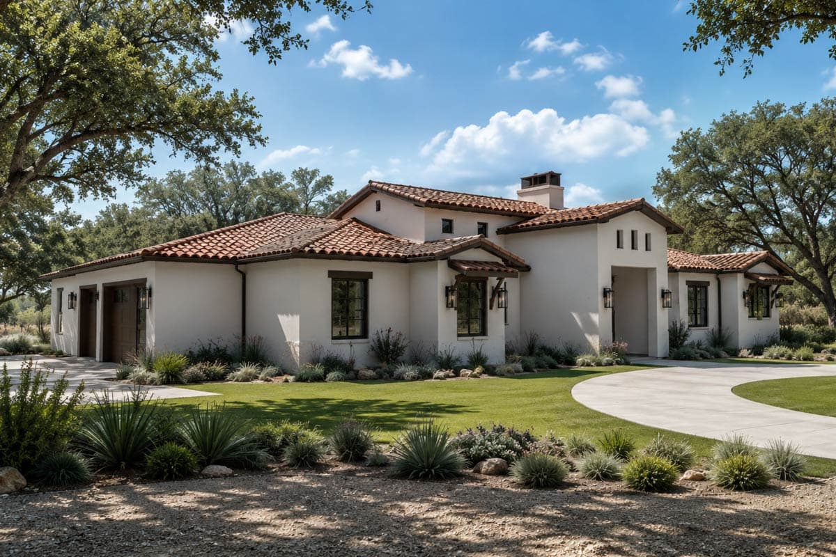 Plan 150020HRP: Spacious Mediterranean House Plan with Three Bedrooms and Three-Car Garage - Image #3 - Mediterranean, Southwest, Spanish