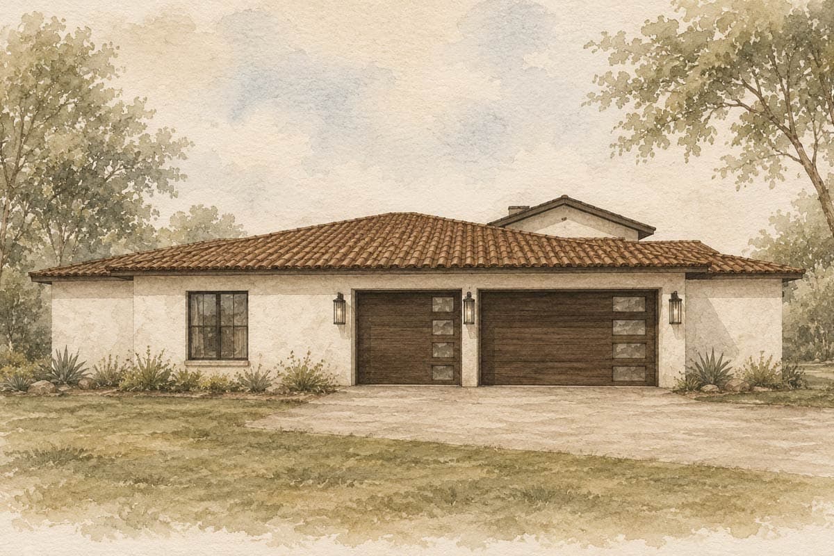 Plan 150020HRP: Spacious Mediterranean House Plan with Three Bedrooms and Three-Car Garage - Image #7 - Mediterranean, Southwest, Spanish
