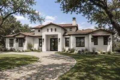 Spacious Mediterranean House Plan with Three Bedrooms and Three-Car Garage