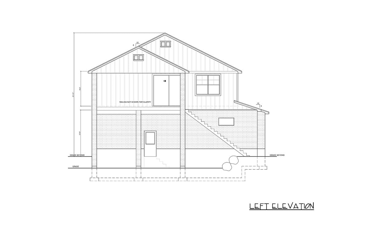 Plan 849112PGE: Spacious Three-Bed ADU Farmhouse House Plan with Three-Car Garage - Image #5 - Farmhouse, Traditional