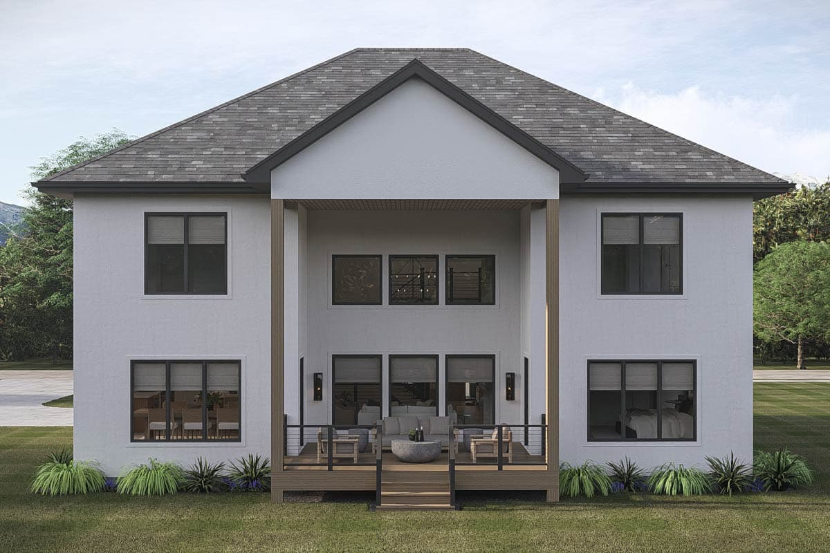 Plan 623656DJ: Elegant Mediterranean House Plan Featuring Four Bedrooms and Two Story Great Room - Image #9 - Mediterranean