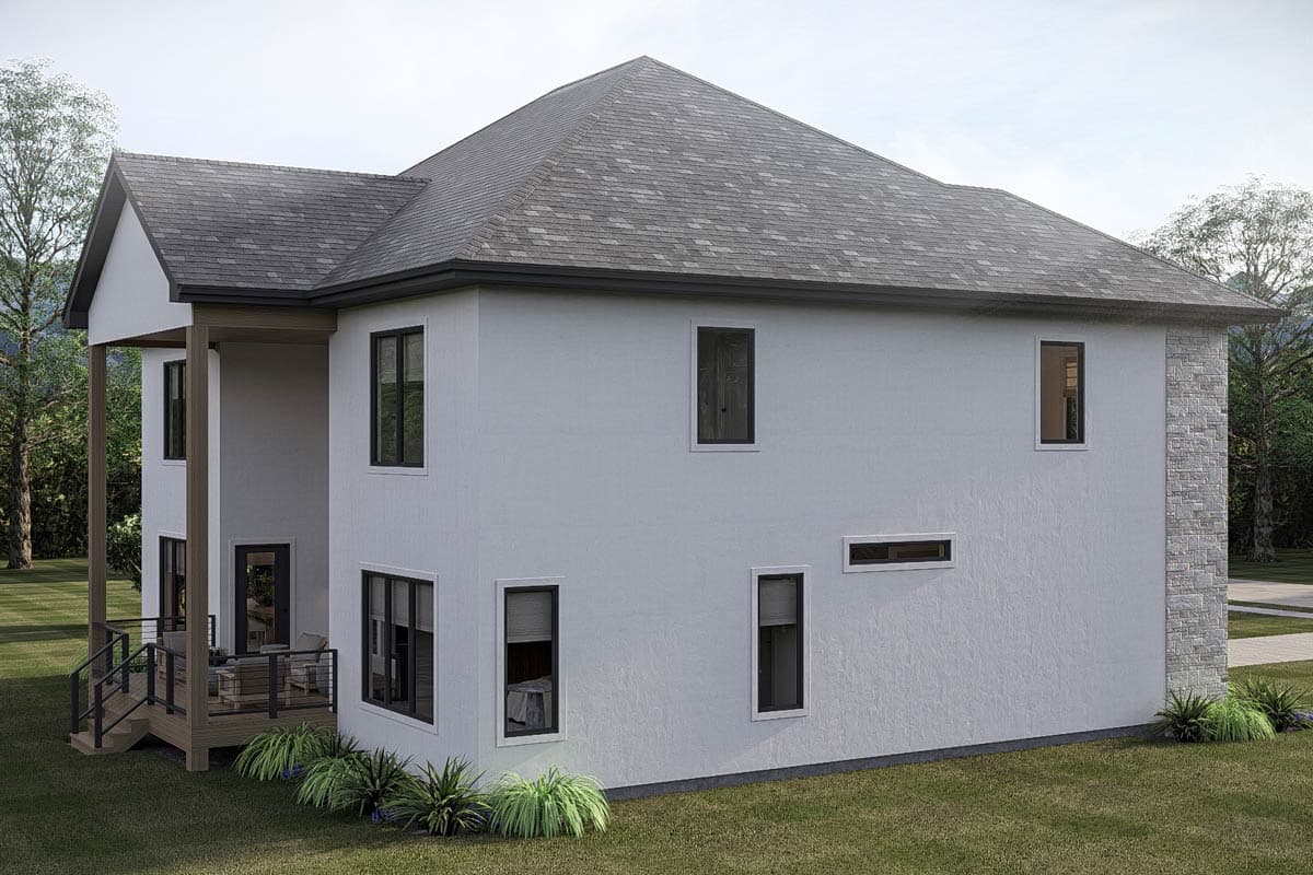 Plan 623656DJ: Elegant Mediterranean House Plan Featuring Four Bedrooms and Two Story Great Room - Image #5 - Mediterranean