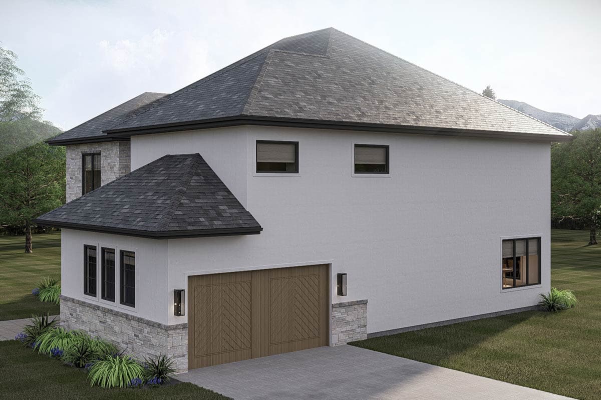 Plan 623656DJ: Elegant Mediterranean House Plan Featuring Four Bedrooms and Two Story Great Room - Image #8 - Mediterranean