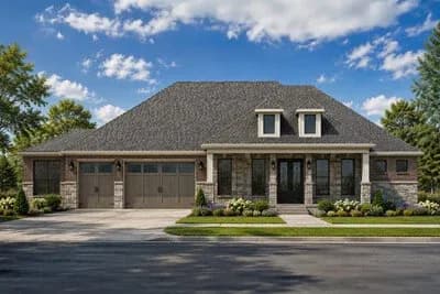 Southern Traditional House Plan with 5 Bedrooms and 3-Car Garage