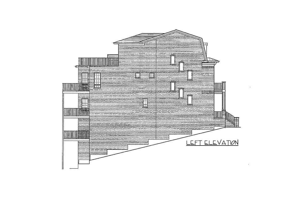 Plan 39142ST: Unique Three Story Home Plan - Image #9 - European, Traditional