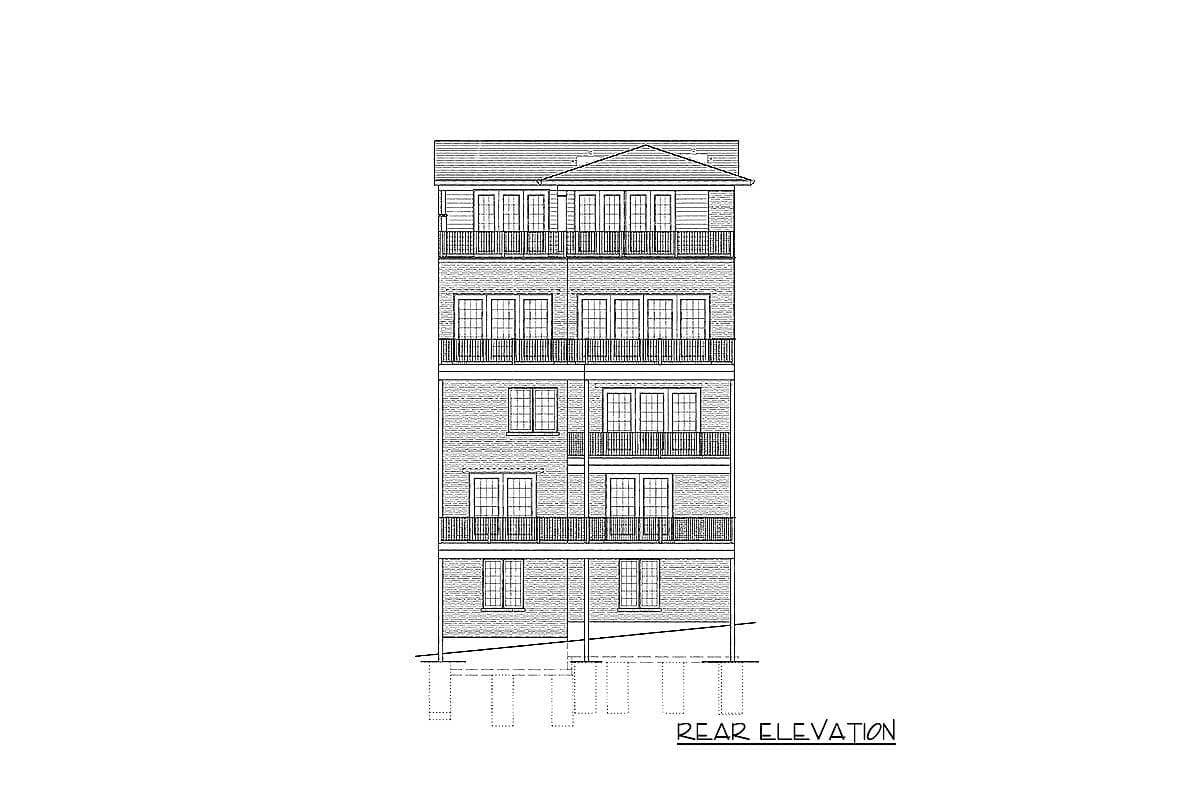 Plan 39142ST: Unique Three Story Home Plan - Image #10 - European, Traditional
