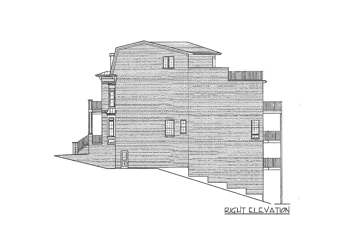 Plan 39142ST: Unique Three Story Home Plan - Image #11 - European, Traditional