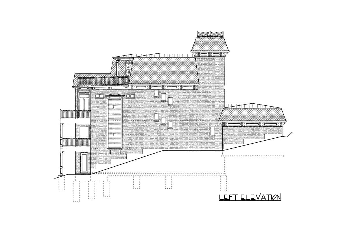 Plan 39144ST: European Retreat with Elevator - Image #12 - European