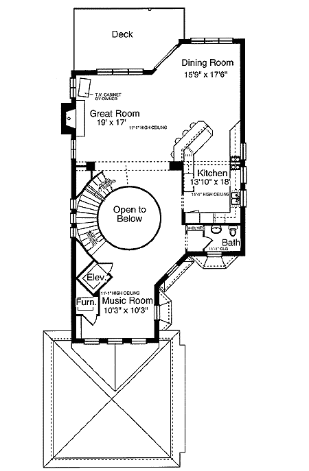 Plan 39144ST: European Retreat with Elevator - Floor Plan - Second Level - European