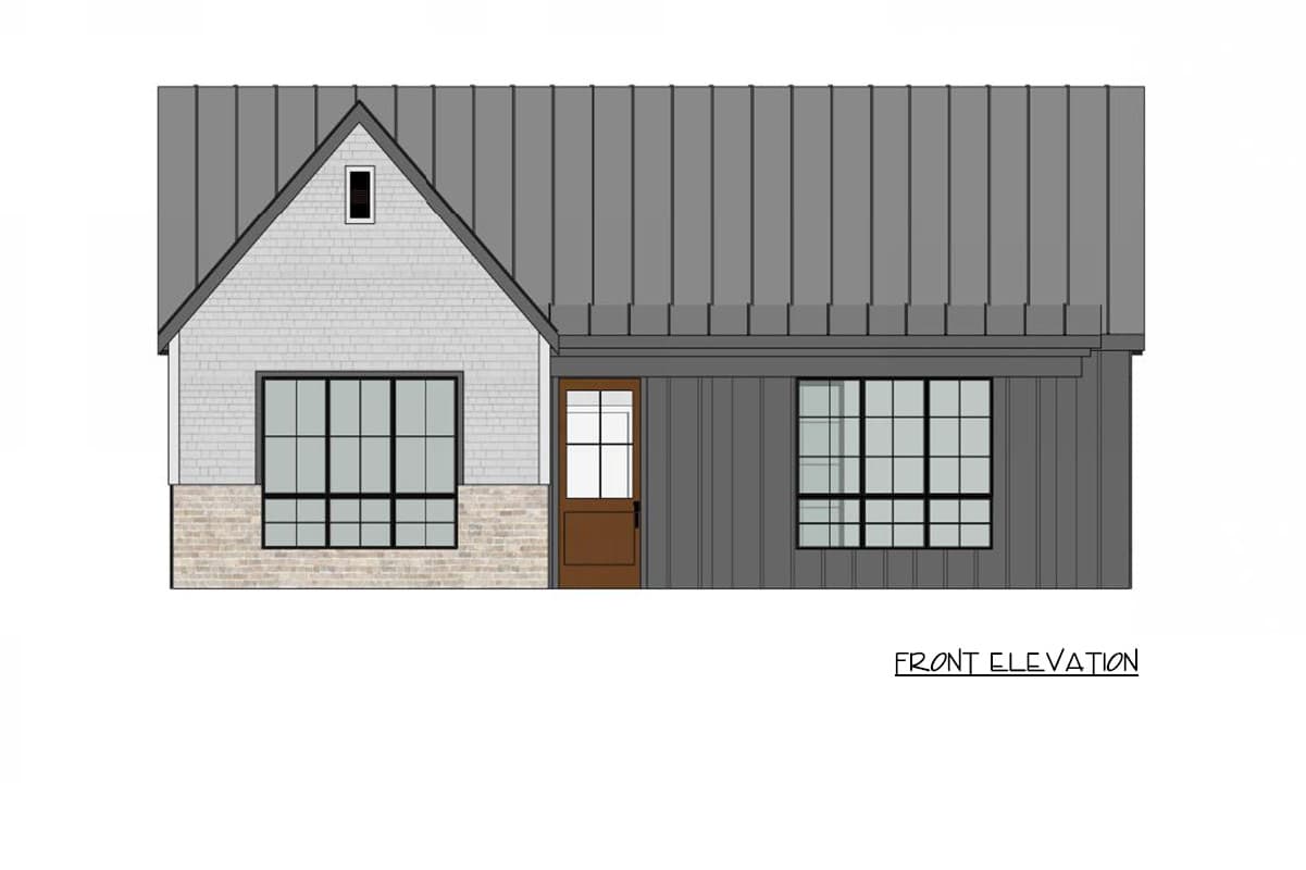 Plan 420199WNT: Cottage House Plan with Two Bedrooms and Vaulted Ceilings - Image #2 - Cottage, Country, Craftsman