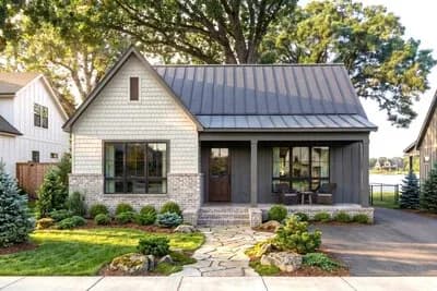 Cottage House Plan with Two Bedrooms and Vaulted Ceilings