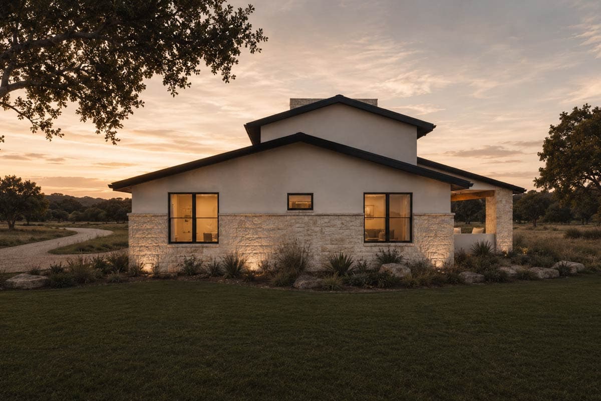 Plan 150023HRP: Contemporary Hill Country House Plan with 3 Bedrooms and Outdoor Kitchen - Image #5 - Contemporary, Hill Country, Mid Century Modern, Modern, Transitional