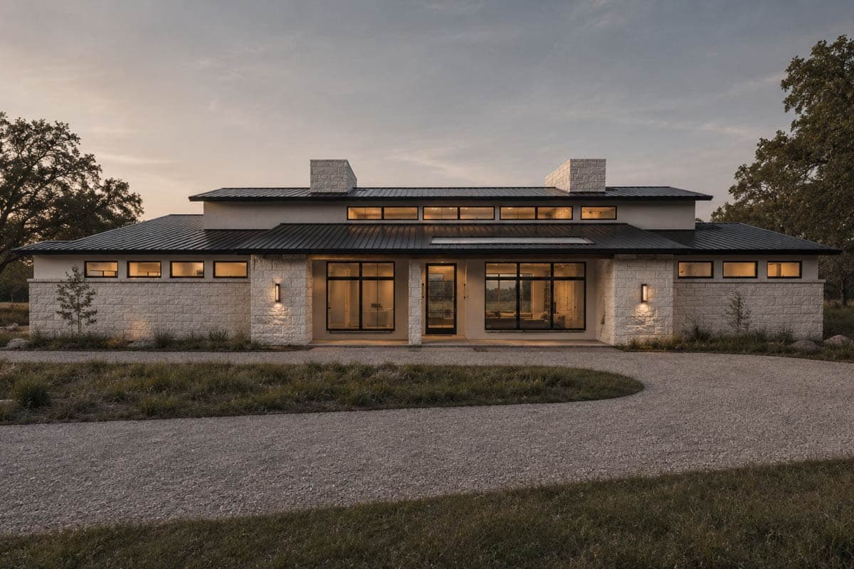 Plan image - 150023HRP:Contemporary Hill Country House Plan with 3 Bedrooms and Outdoor Kitchen