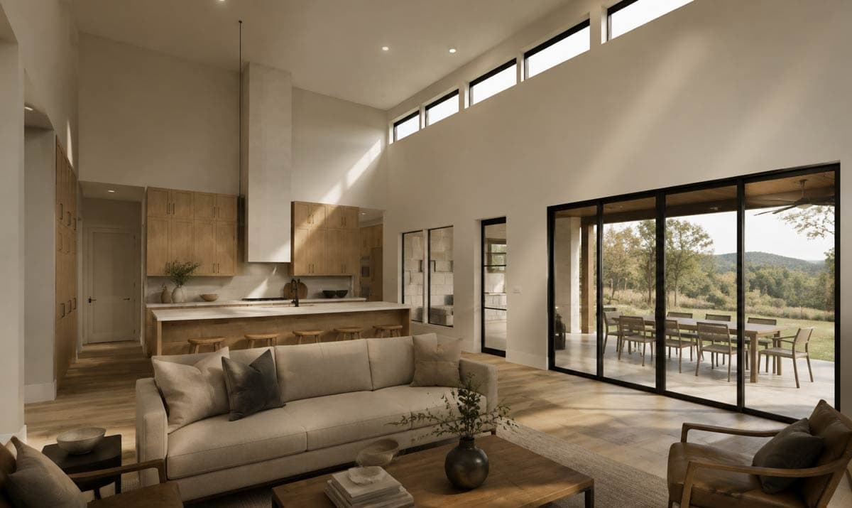 Plan 150023HRP: Contemporary Hill Country House Plan with 3 Bedrooms and Outdoor Kitchen - Image #7 - Contemporary, Hill Country, Mid Century Modern, Modern, Transitional