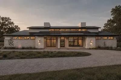 Contemporary Hill Country House Plan with 3 Bedrooms and Outdoor Kitchen