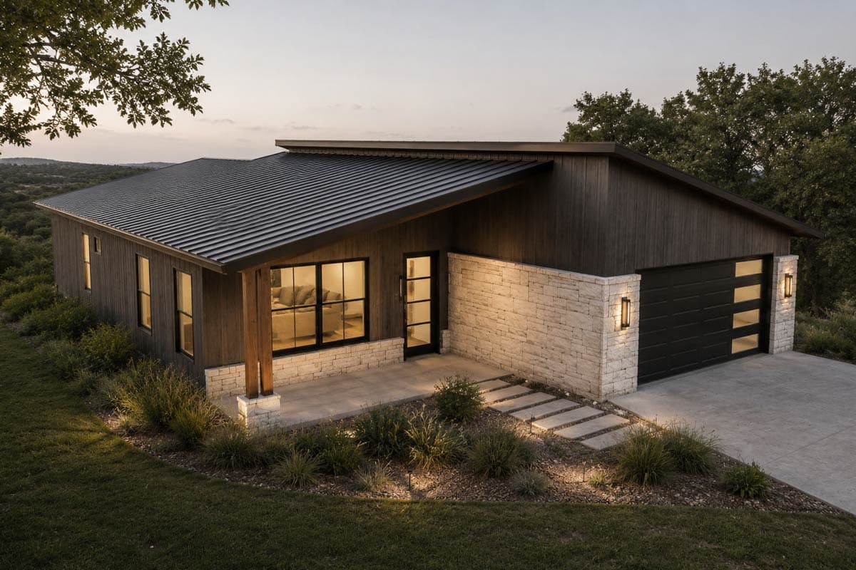 Plan 150024HRP: Modern House Plan with 3 Bedrooms and 2-Car Garage - Image #2 - Modern, Mountain, New American