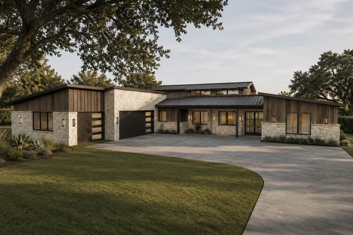 Plan image - 150025HRP:Contemporary Hill Country House Plan with 3 Bedrooms and 3-Car Garage