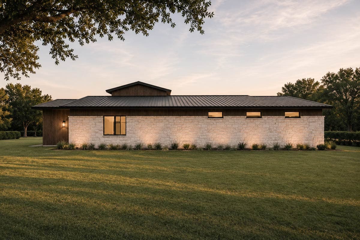 Plan 150025HRP: Contemporary Hill Country House Plan with 3 Bedrooms and 3-Car Garage - Image #2 - Contemporary, Hill Country, Modern, Transitional