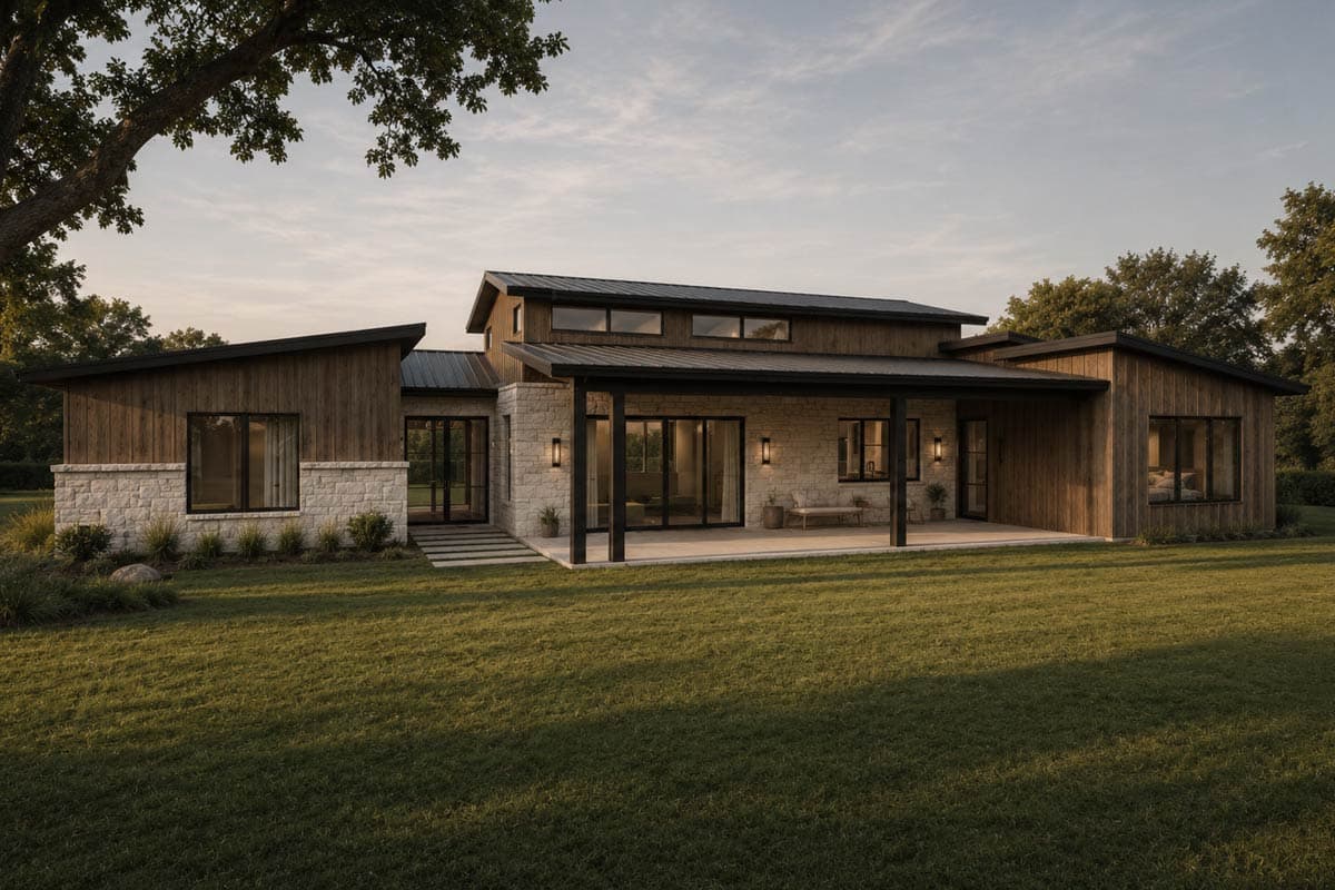 Plan 150025HRP: Contemporary Hill Country House Plan with 3 Bedrooms and 3-Car Garage - Image #5 - Contemporary, Hill Country, Modern, Transitional