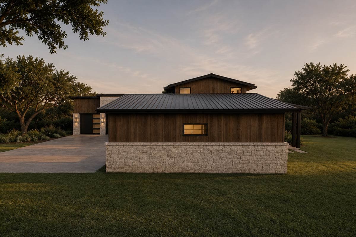 Plan 150025HRP: Contemporary Hill Country House Plan with 3 Bedrooms and 3-Car Garage - Image #6 - Contemporary, Hill Country, Modern, Transitional
