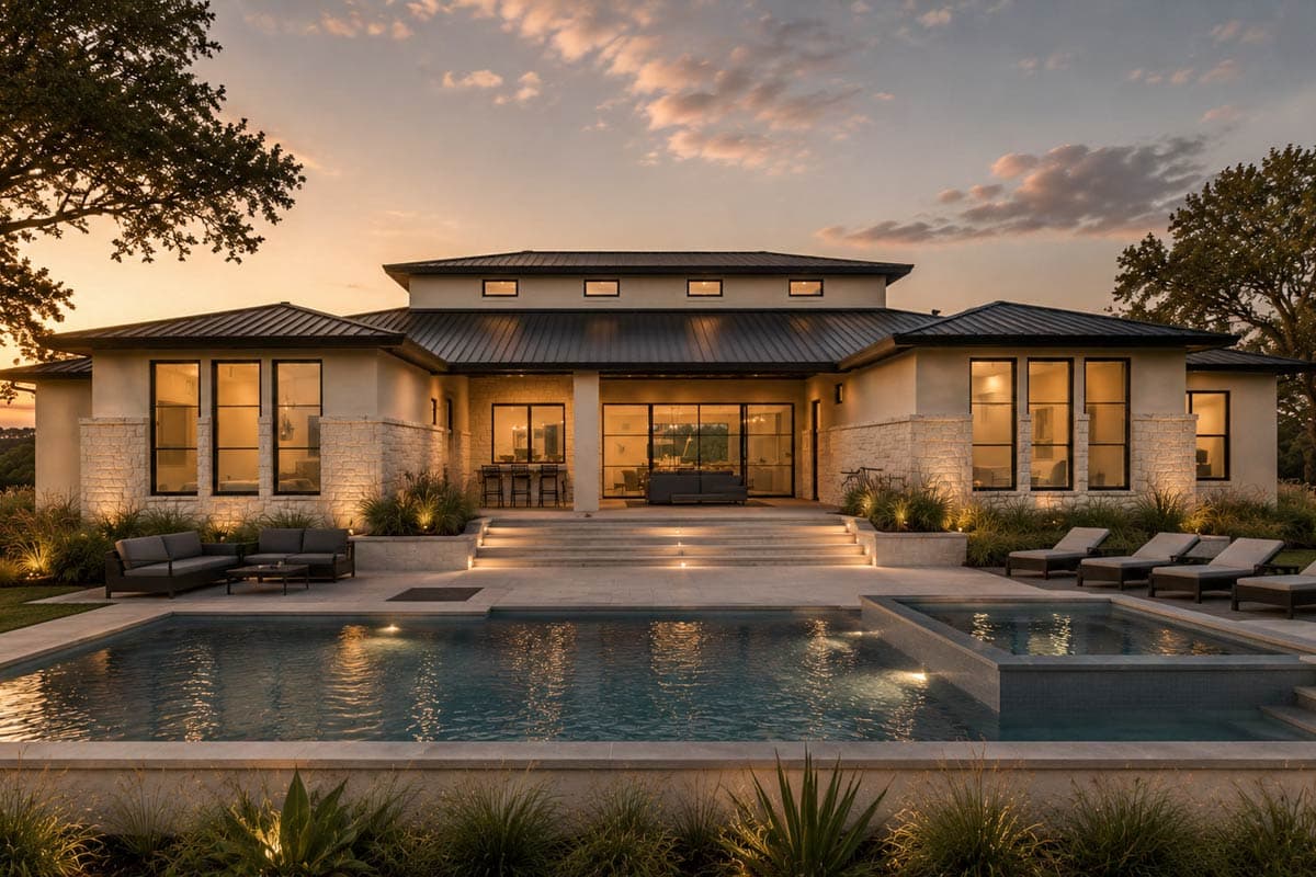 Plan 150027HRP: Contemporary Hill Country House Plan with Four Bedrooms and Three-Car Garage - Image #6 - Contemporary, Hill Country, Modern, Transitional