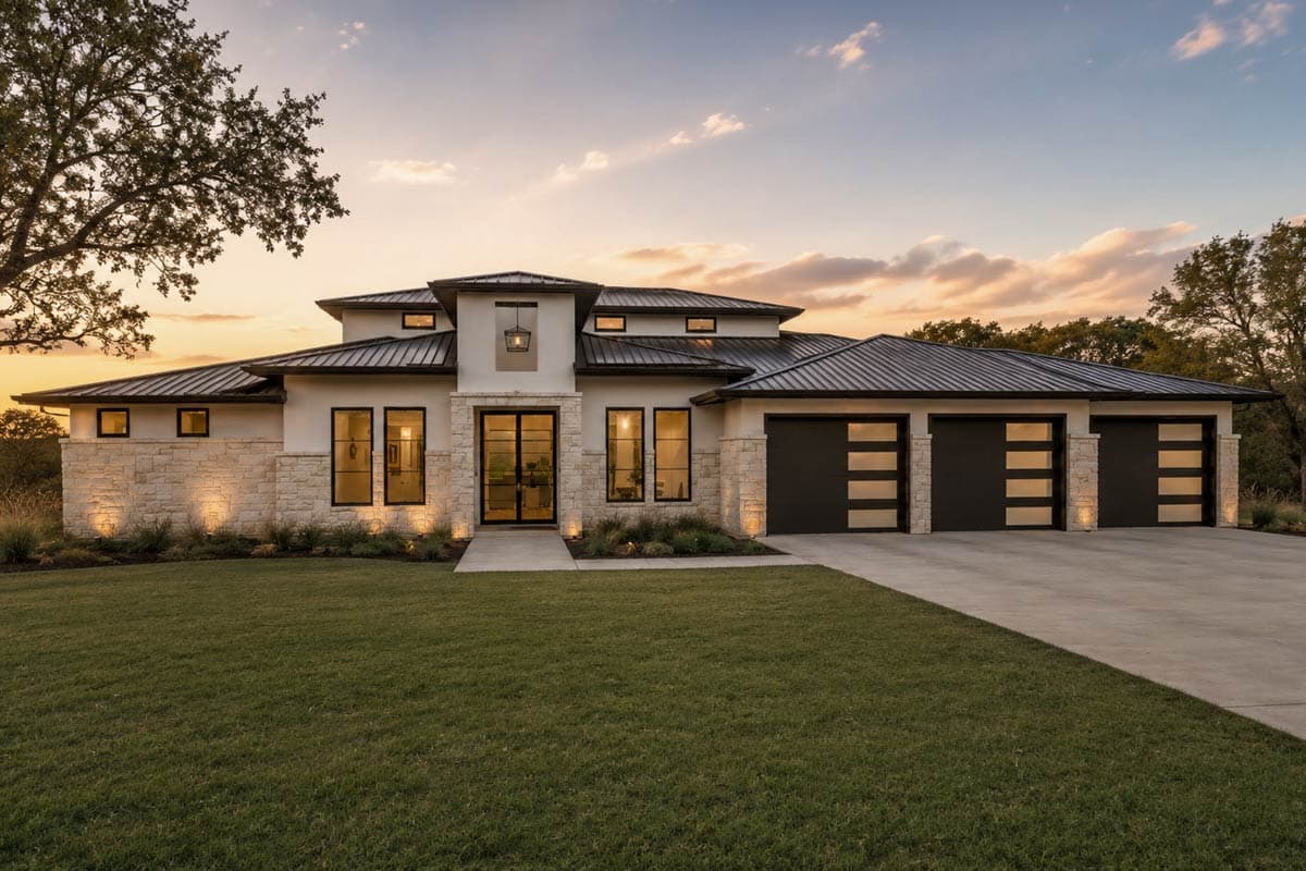 Plan 150027HRP: Contemporary Hill Country House Plan with Four Bedrooms and Three-Car Garage - Image #4 - Contemporary, Hill Country, Modern, Transitional