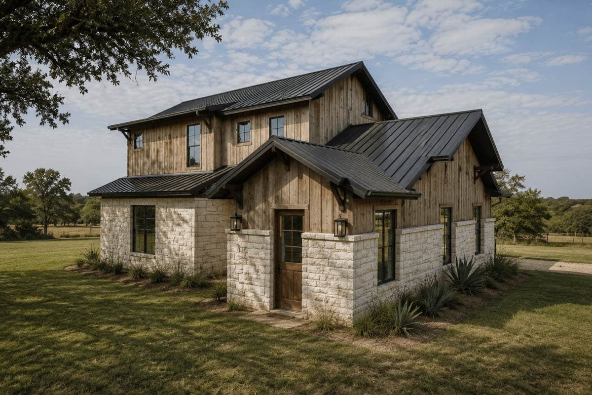 Plan 150028HRP: Cozy Rustic Farmhouse Plan with One Bedroom and Three-Car Garage - Image #3 - Country, Farmhouse, Mountain, Ranch, Rustic