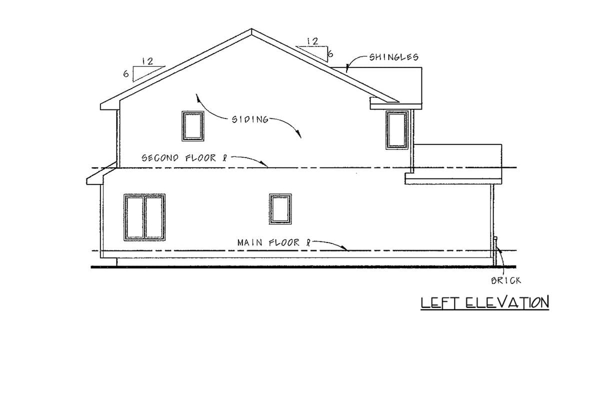 Plan 42769DB: Traditional Multifamily House Plan with Three Bedrooms and Attached Garages - Image #4 - Traditional