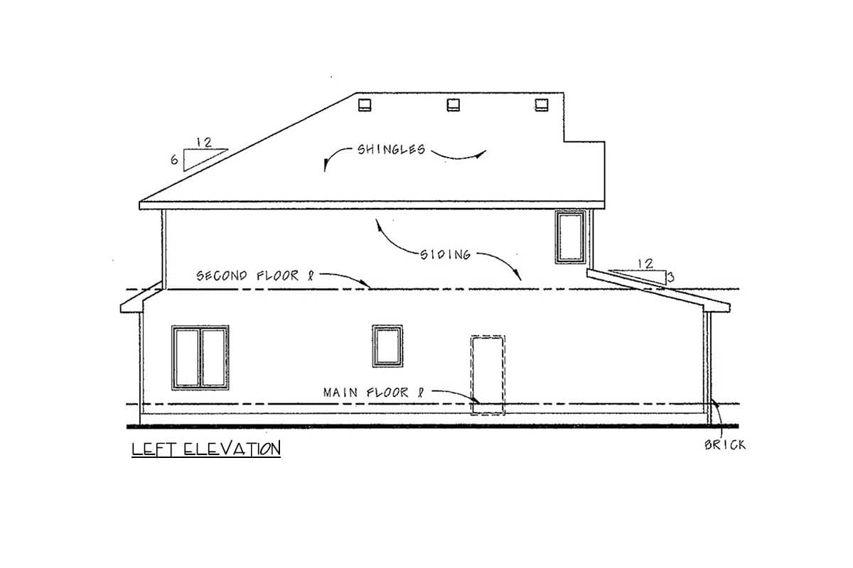 Plan 42770DB:  Charming Traditional Craftsman Two-Story Duplex House Plan with Two-Car Garage - Image #4 - Craftsman, Traditional