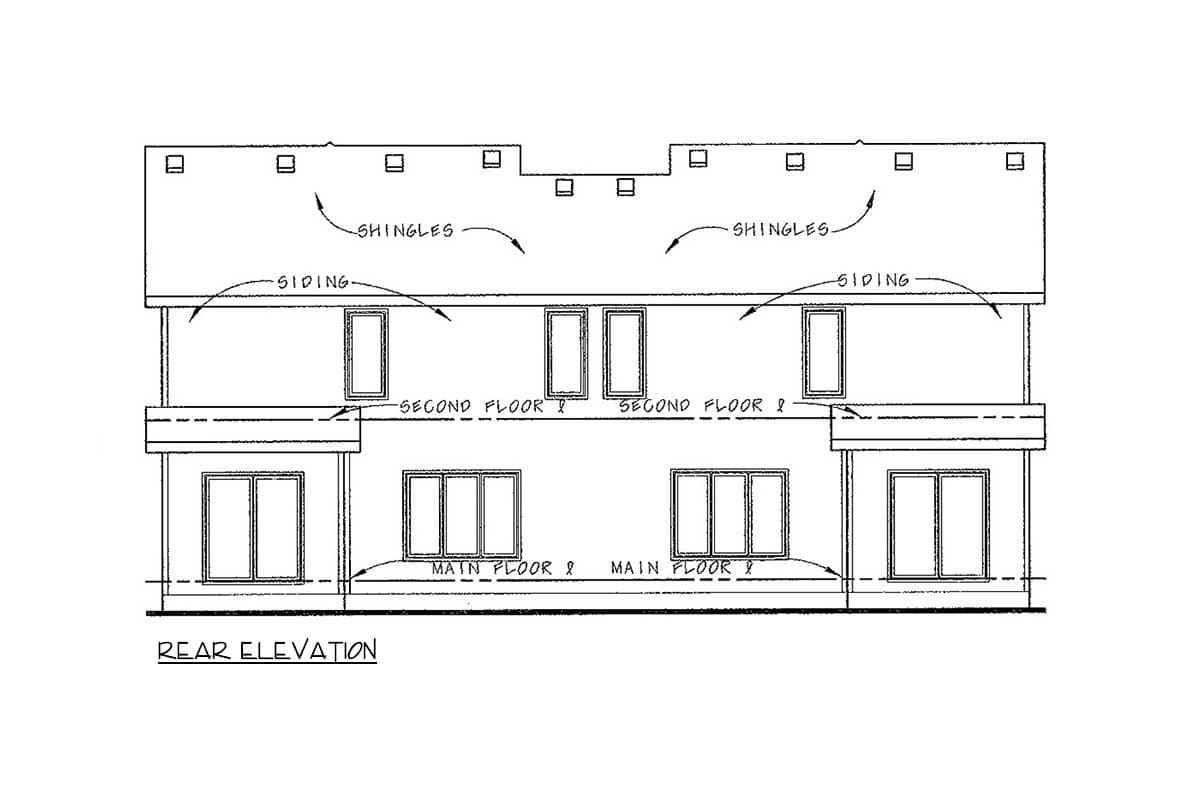 Plan 42771DB: Northwest Traditional Duplex House Plan with Three Bedrooms - Image #4 - Northwest, Traditional