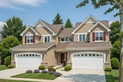 Northwest Traditional Duplex House Plan with Three Bedrooms