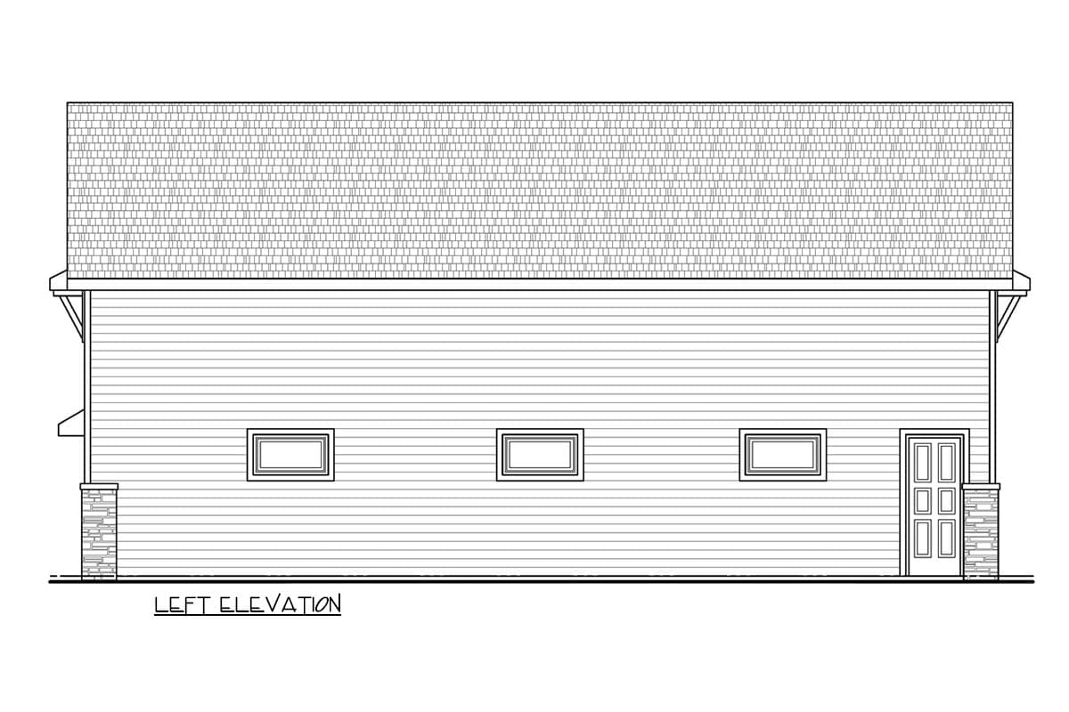 Plan 42772DB: Charming Farmhouse Garage Plan Featuring a Spacious RV Garage - Image #5 - Barndominium, Country, Farmhouse