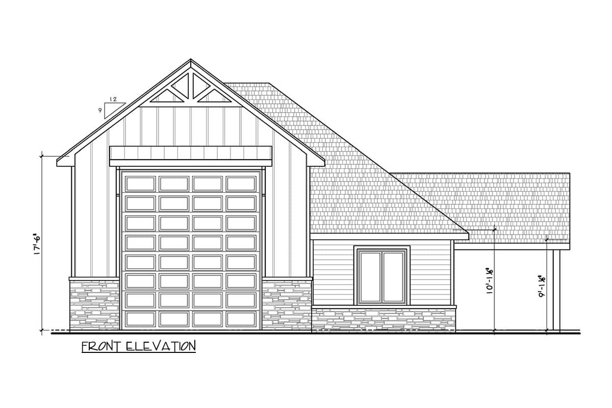 Plan 42772DB: Charming Farmhouse Garage Plan Featuring a Spacious RV Garage - Image #4 - Barndominium, Country, Farmhouse